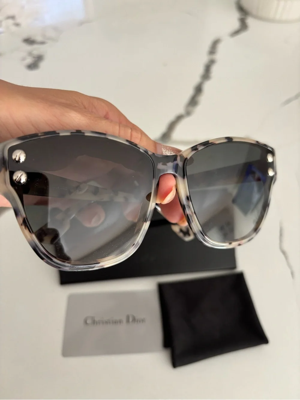 Dior Women’s Tortoiseshell Sunglasses - Black Gradient Lenses